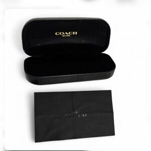 Coach Black leather and Gold Glasses Case